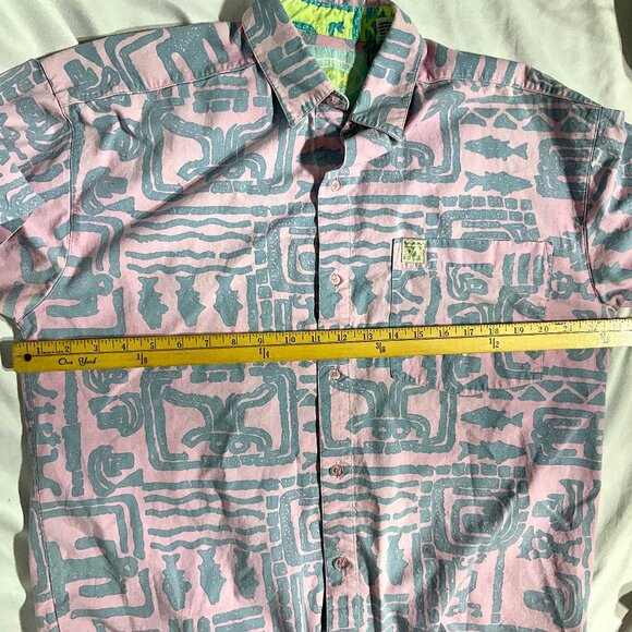 Vintage Pink and Blue 90s Shirt Sz Med PCH - Picture 9 of 10